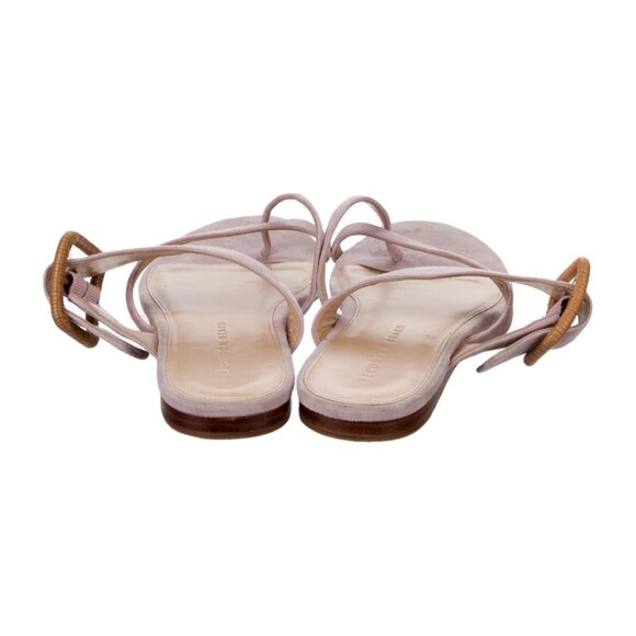 Veronica Beard Salva Suede Buckle Flat Sandals Size 6.5 Purple Slip On Slide - Picture 2 of 5